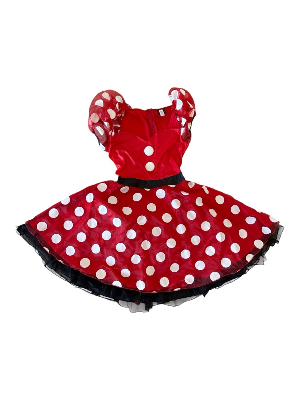 Disney Minnie Mouse Costume Dress with Bow Headband Size Adult Small 2-4 - Picture 9 of 12